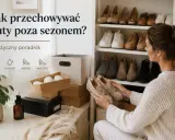 Jak przechowywać buty poza sezonem? Praktyczny poradnik: ochrona, suchość, kształt i świeżość. Kobieta wybiera obuwie do schowania.