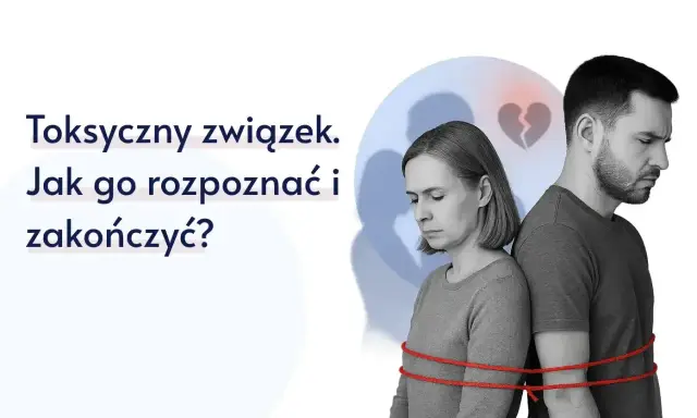 Para zgarbiona, związana sznurkiem, symbolizuje odcięcie się od toksycznej osoby.