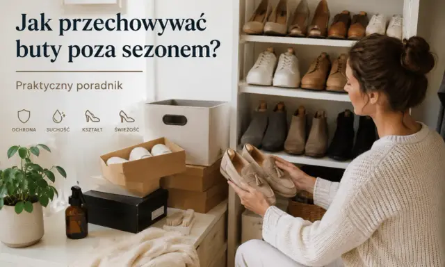 Jak przechowywać buty poza sezonem? Praktyczny poradnik: ochrona, suchość, kształt i świeżość. Kobieta wybiera obuwie do schowania.