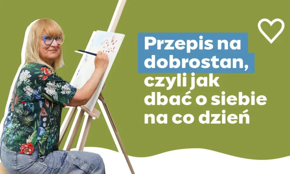 Kobieta maluje, odnajdując radość w życiu i dbając o siebie na co dzień.